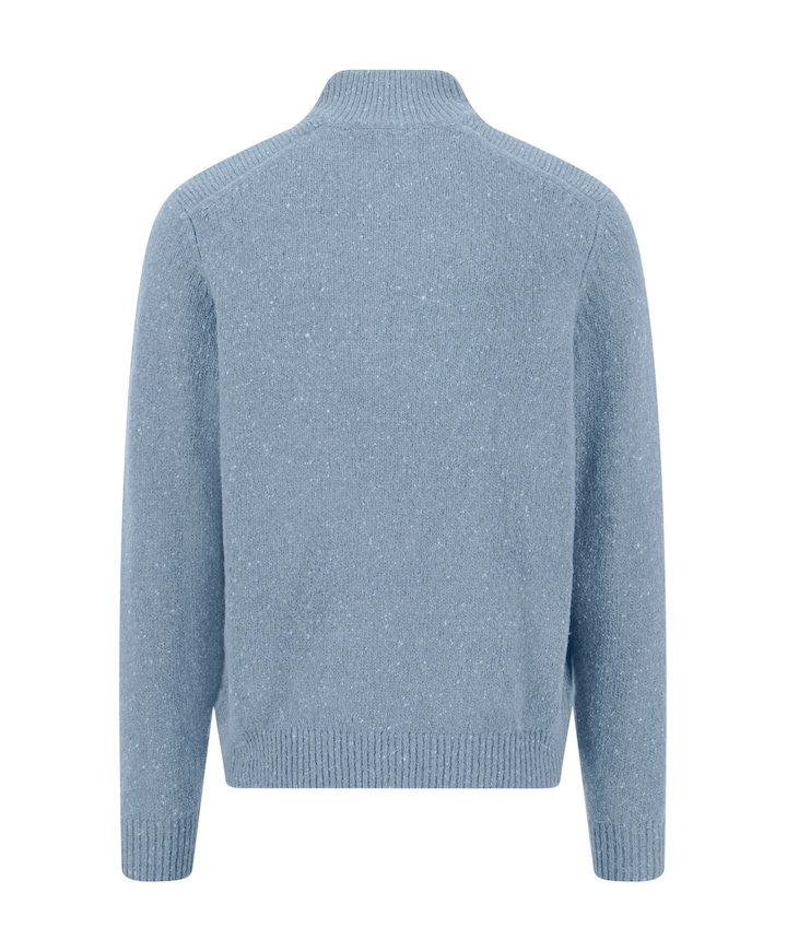 Heren trui met rits blauw