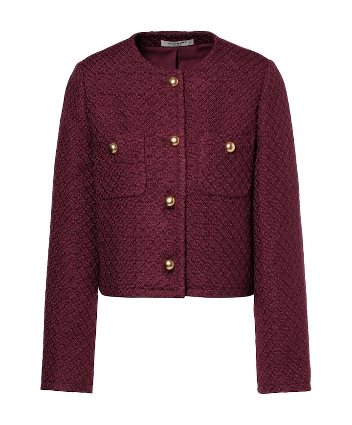 Dames jas bordeaux