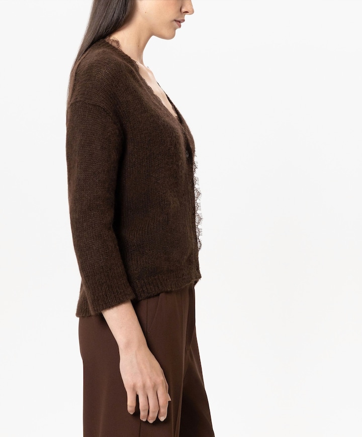 Dames vest bruin