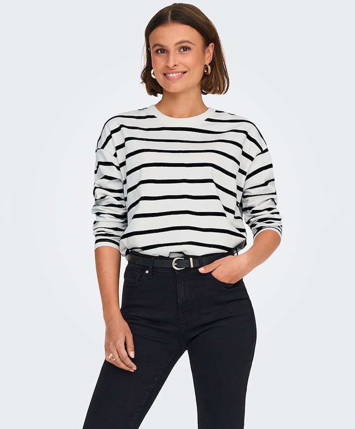 Dames longsleeve ecru