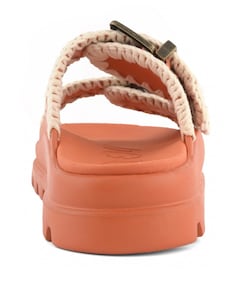 Eva one-piece slide two-buckle dames slippers oranje