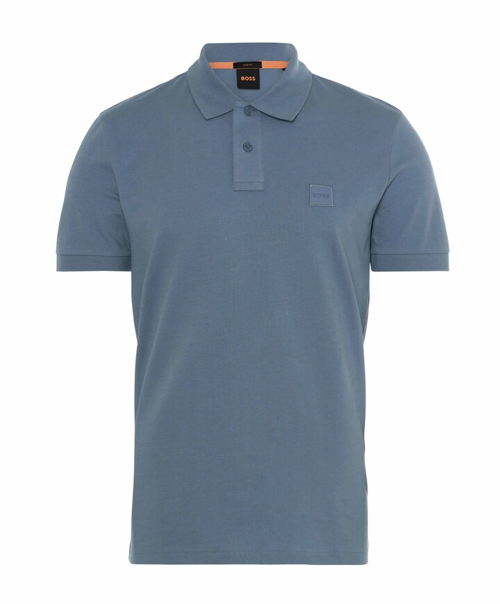 Heren polo blauw