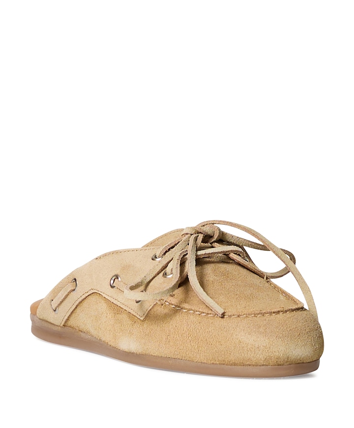 Boat Loafer Mule  dames clogs beige