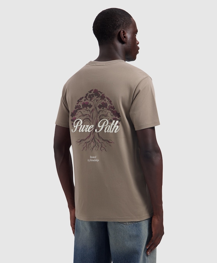 Heren T-shirt beige