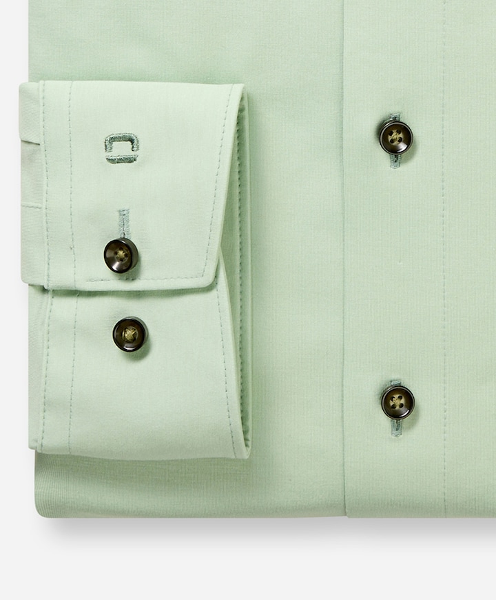 Heren overhemd lange mouw groen