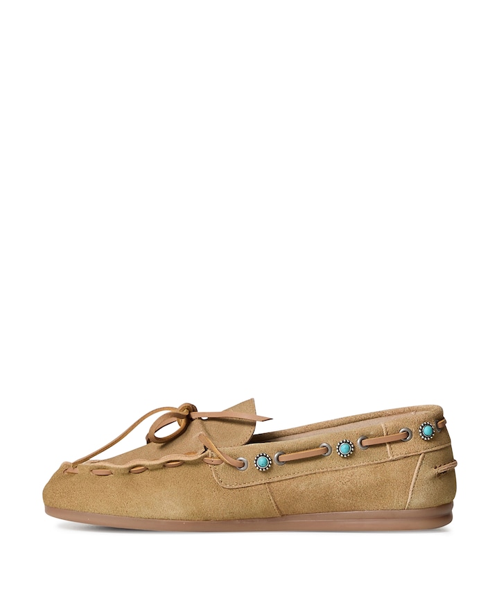 Boat loafer dames loafers beige