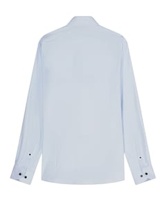 Heren overhemd lange mouw blauw