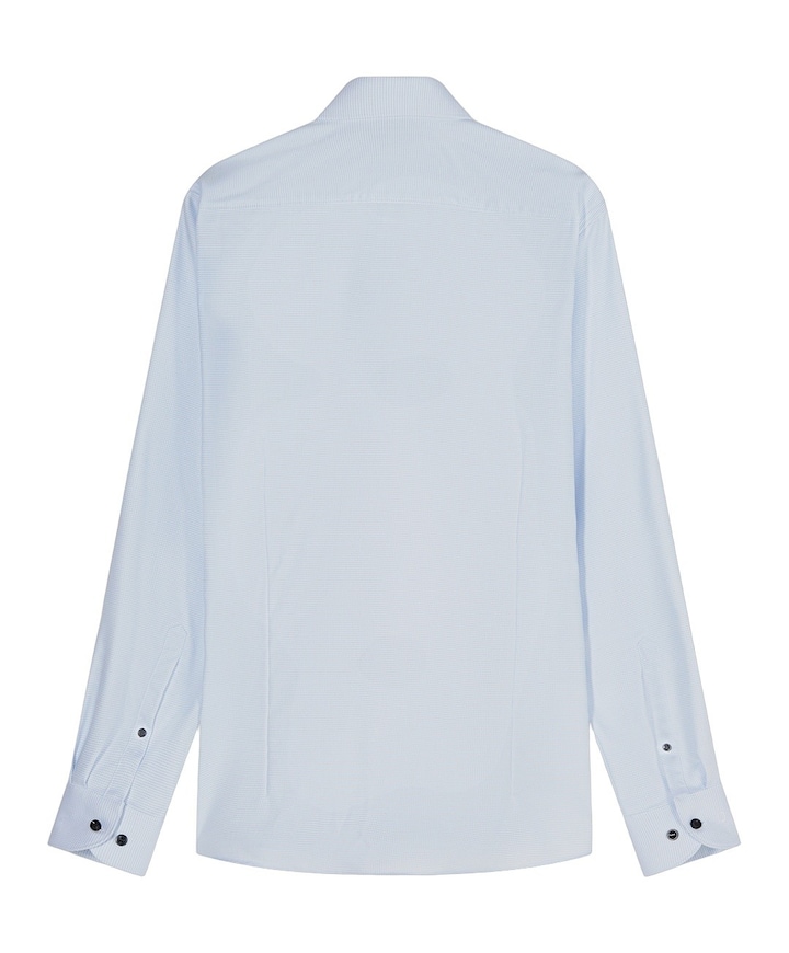 Heren overhemd lange mouw blauw