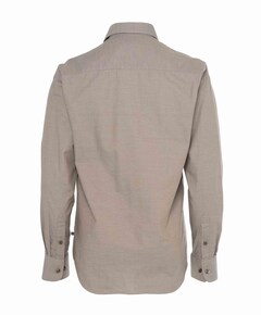 Heren overhemd lange mouw bruin