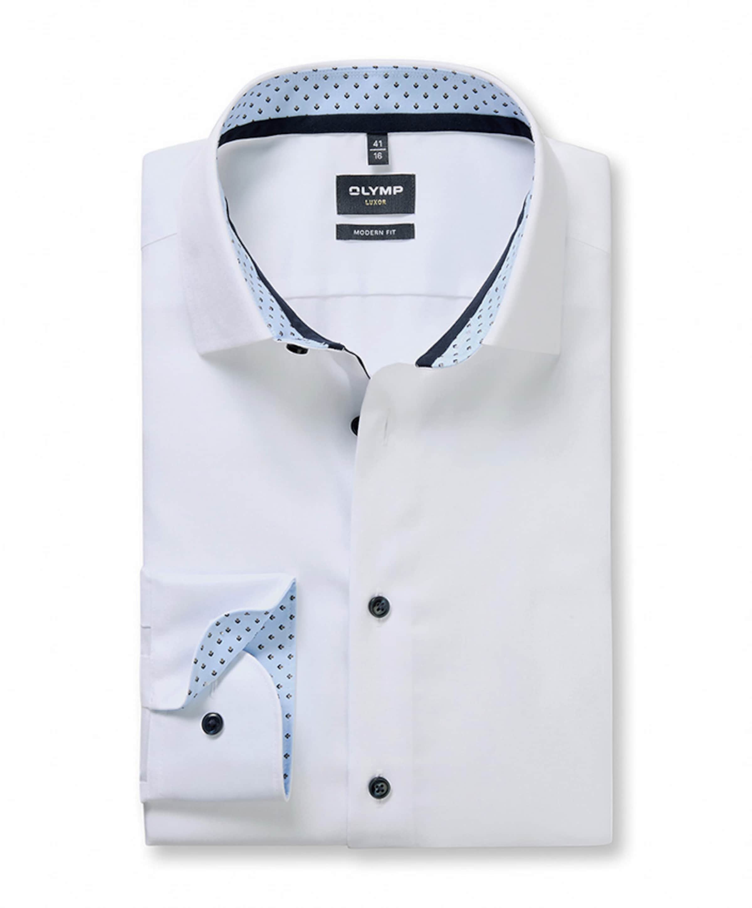 Heren overhemd lange mouw wit