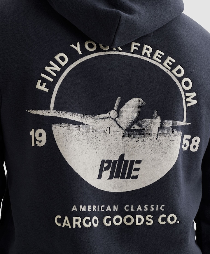 Heren hoodie blauw