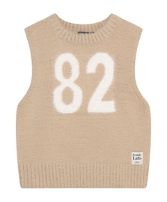 Meisjes gilet beige