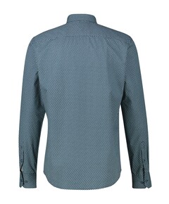 Heren overhemd lange mouw blauw