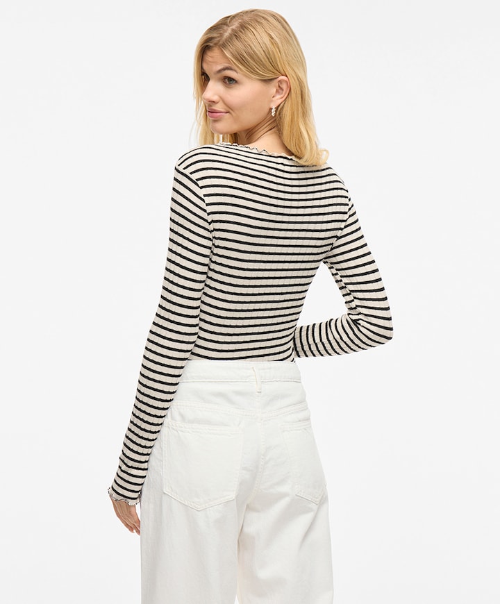 Dames longsleeve ecru