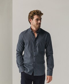 Overhemd lange mouw blauw