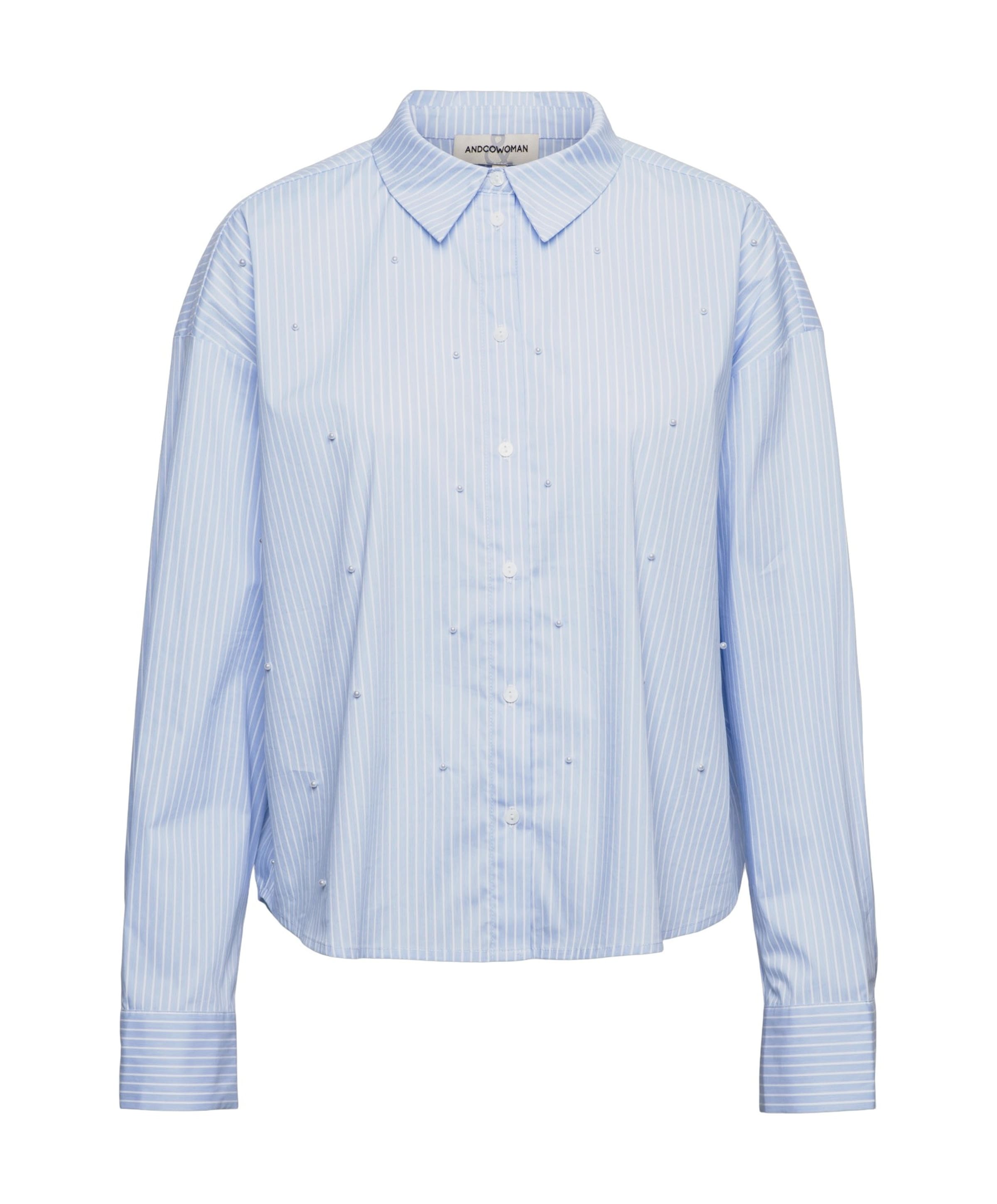 Dames blouse blauw