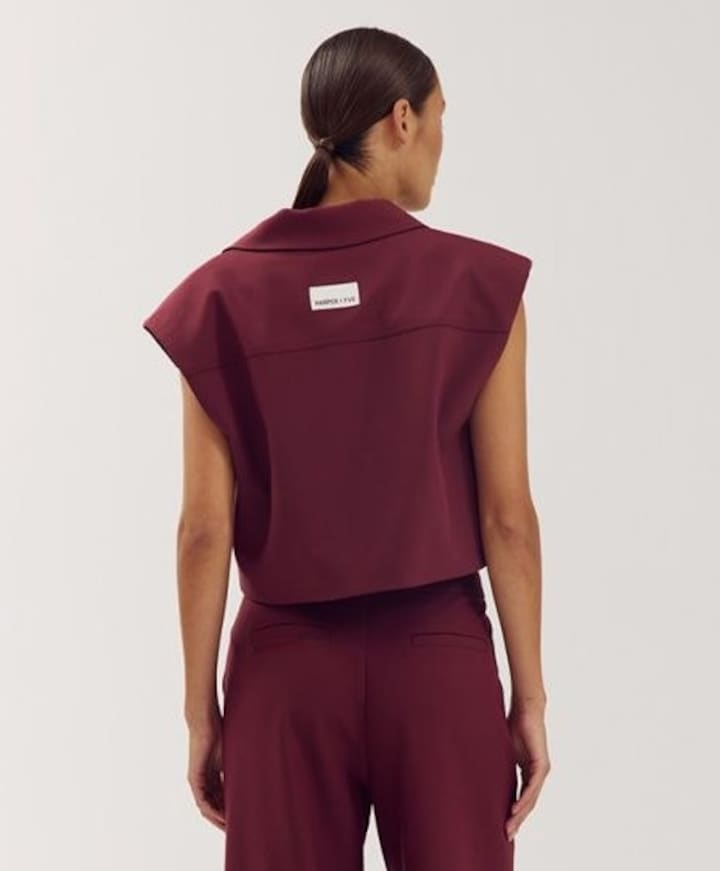 Dames gilet bordeaux