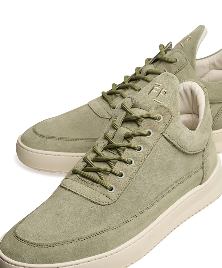 Low Top Suede heren sneakers groen