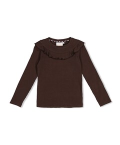 Meisjes longsleeve bruin
