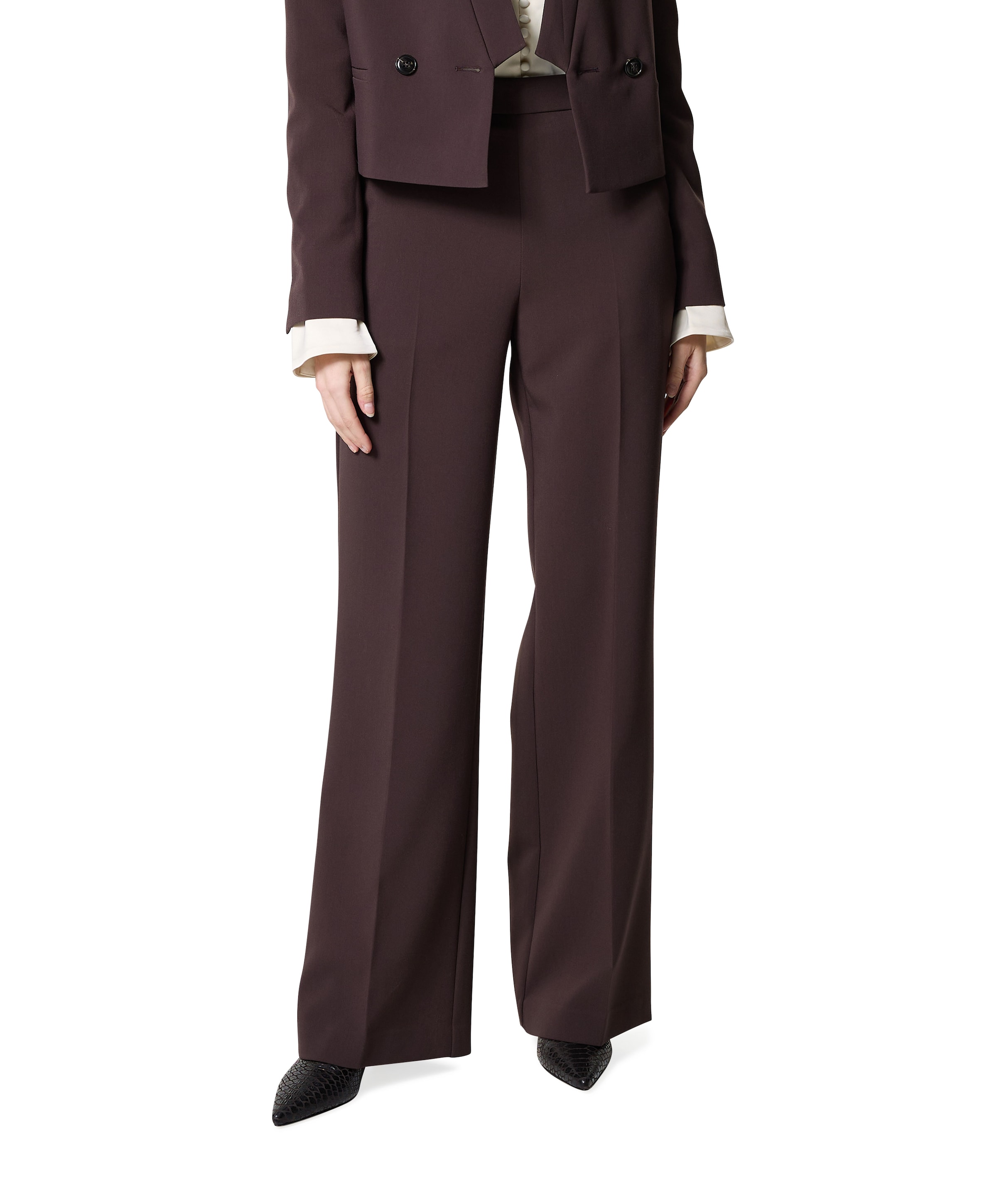 WOVEN dames pantalon bruin