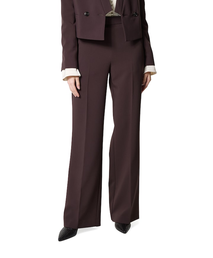 WOVEN dames pantalon bruin
