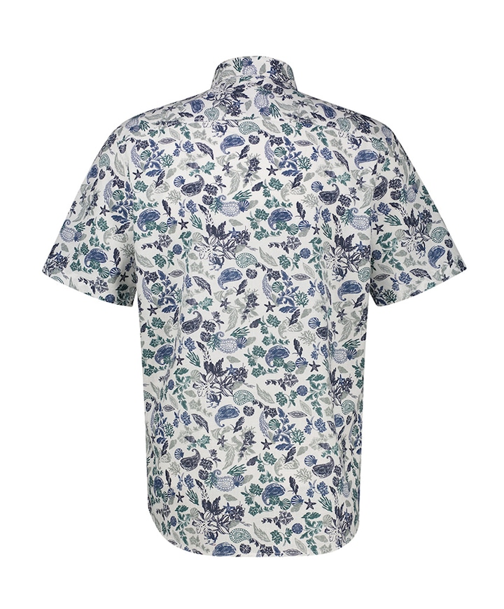 Heren overhemd korte mouw ecru