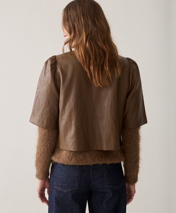 Dames blouse bruin