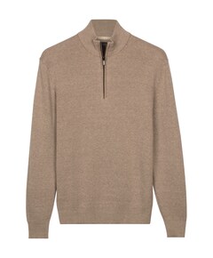 Heren trui met rits beige