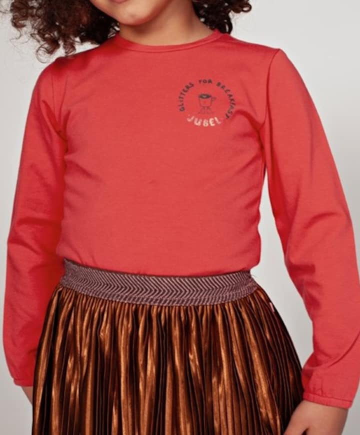 Meisjes longsleeve rood
