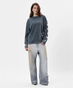Uniseks longsleeve grijs