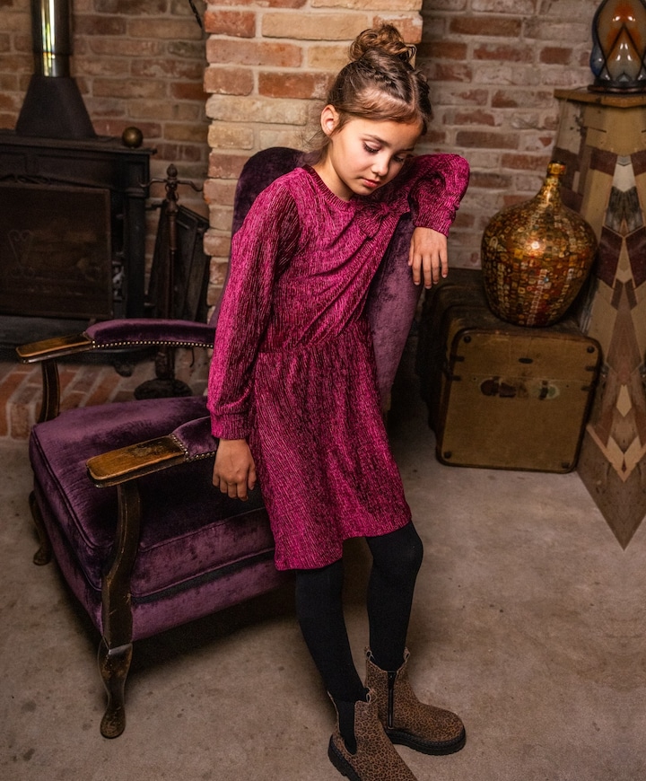 Meisjes jurk bordeaux