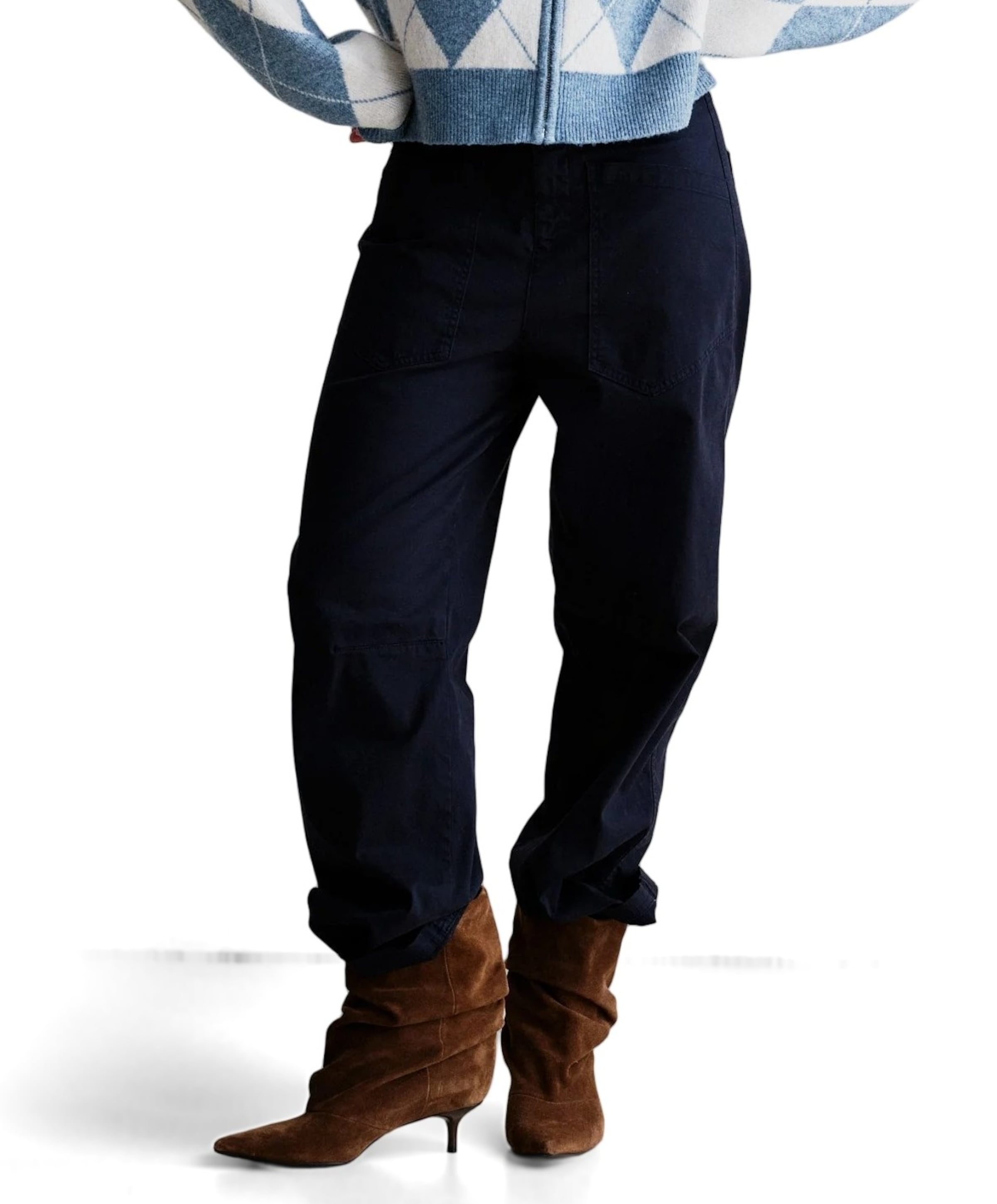 Trousers dames broek blauw