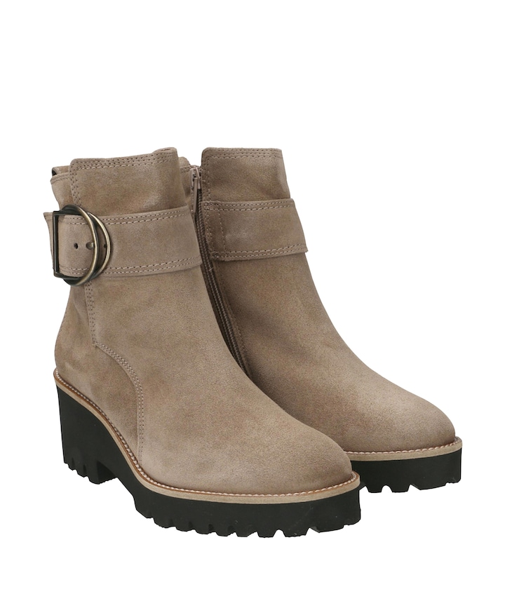 dames enkellaarzen beige