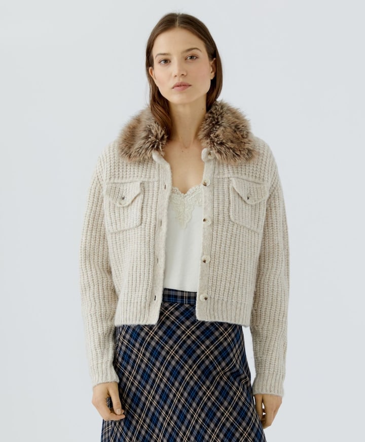 Dames vest beige