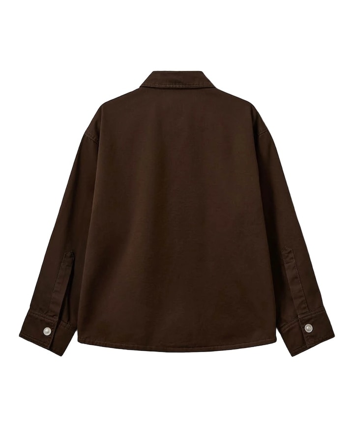 Meisjes blouse lange mouw bruin