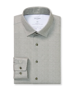 Heren overhemd lange mouw groen