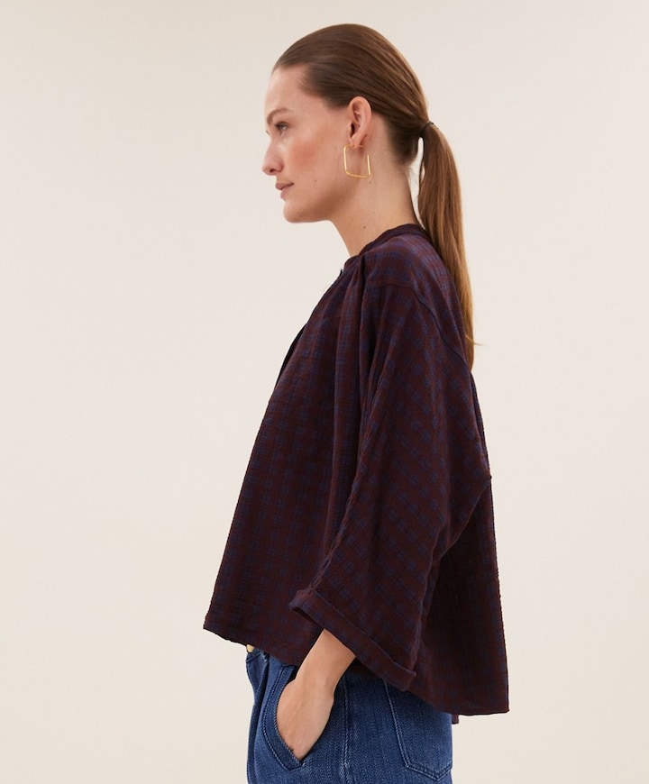 Dames blouse bordeaux