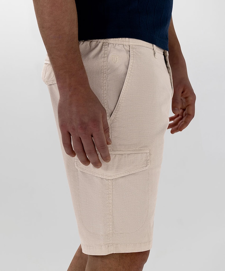 Bermuda Printed heren korte broek beige