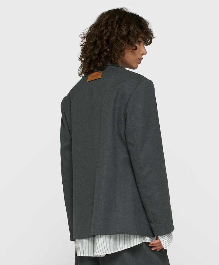 Dames blazer grijs
