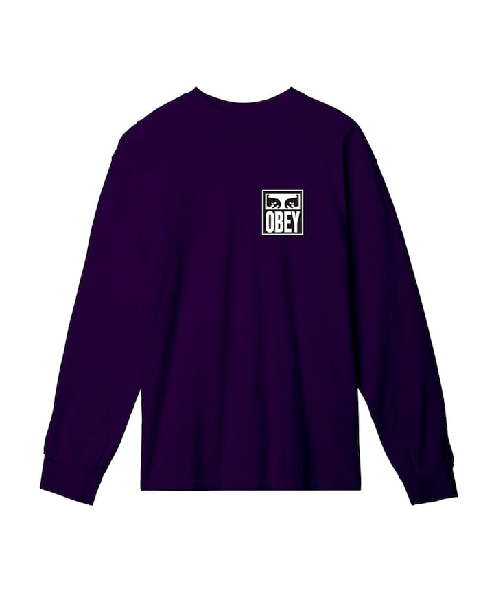 Heren longsleeve paars