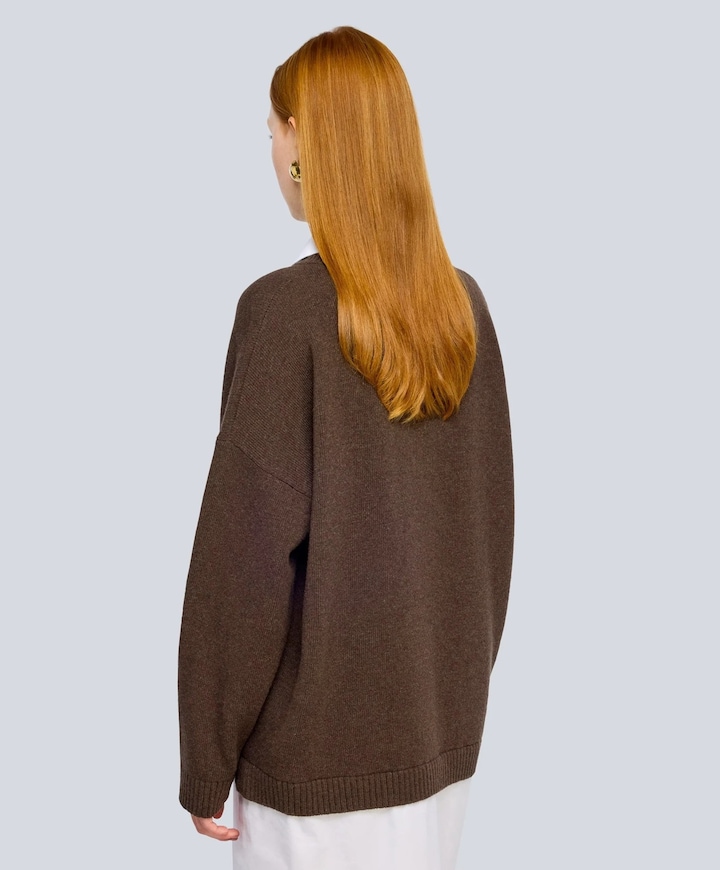 Dames sweater bruin