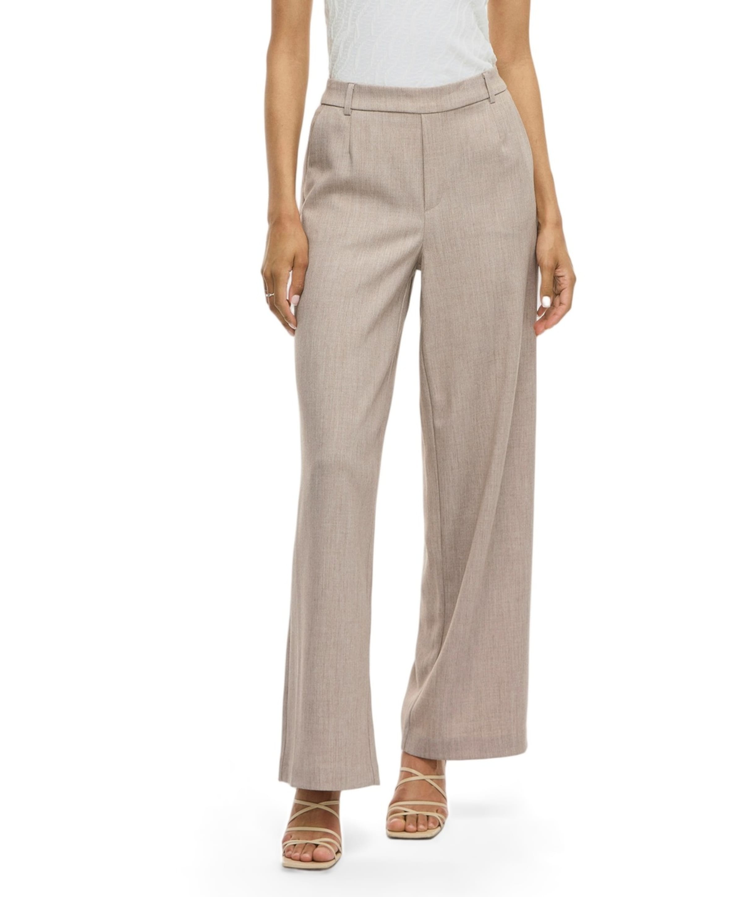 VIVARONE HW WIDE NOOS broek beige