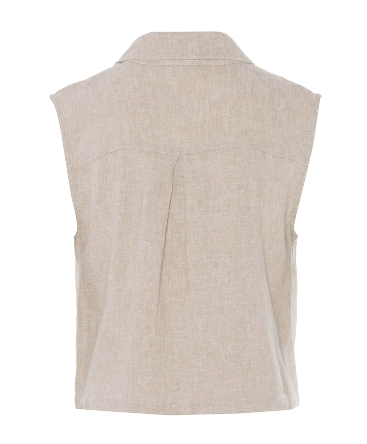 Dames gilet beige