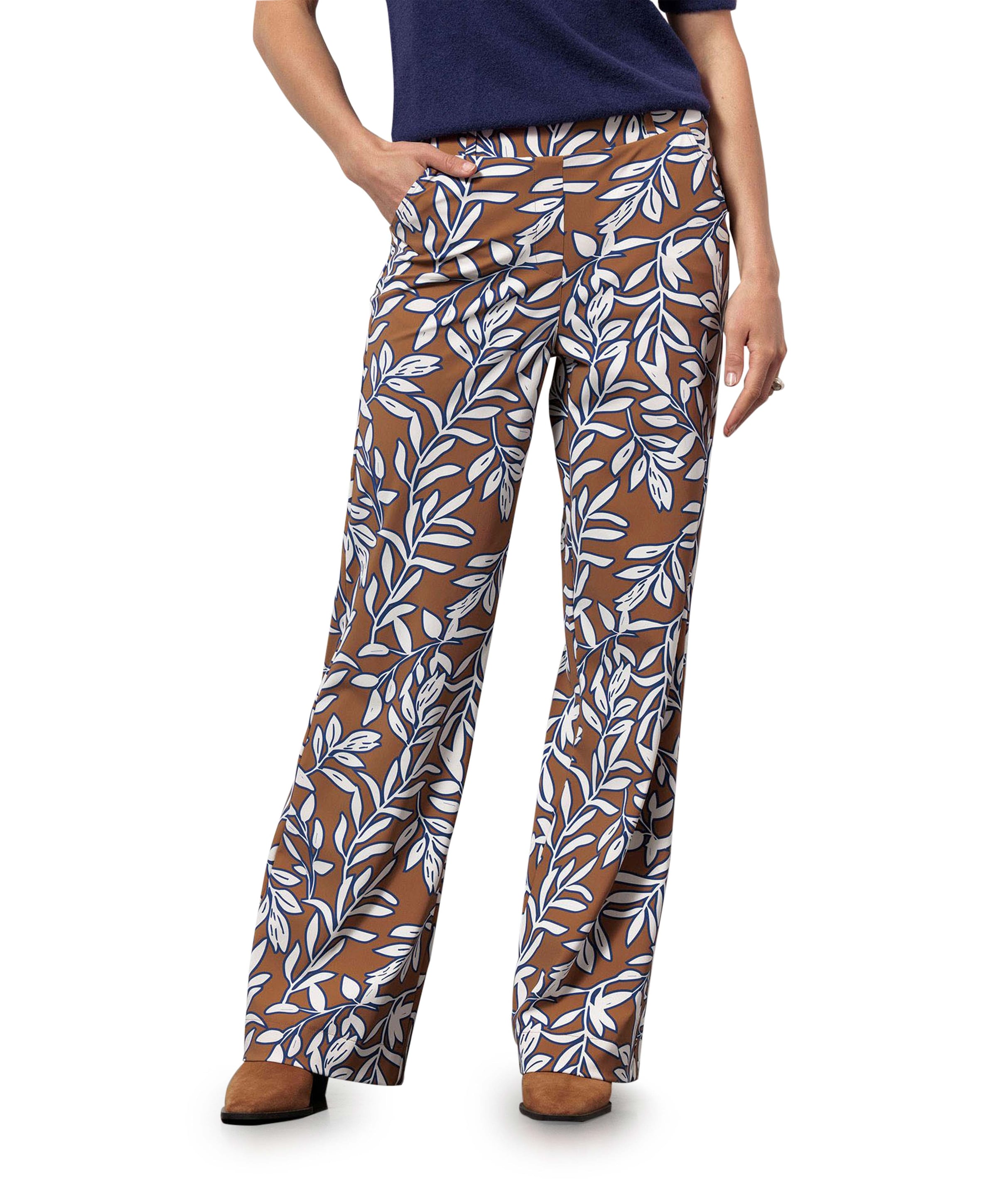 Marilon leaves broek beige