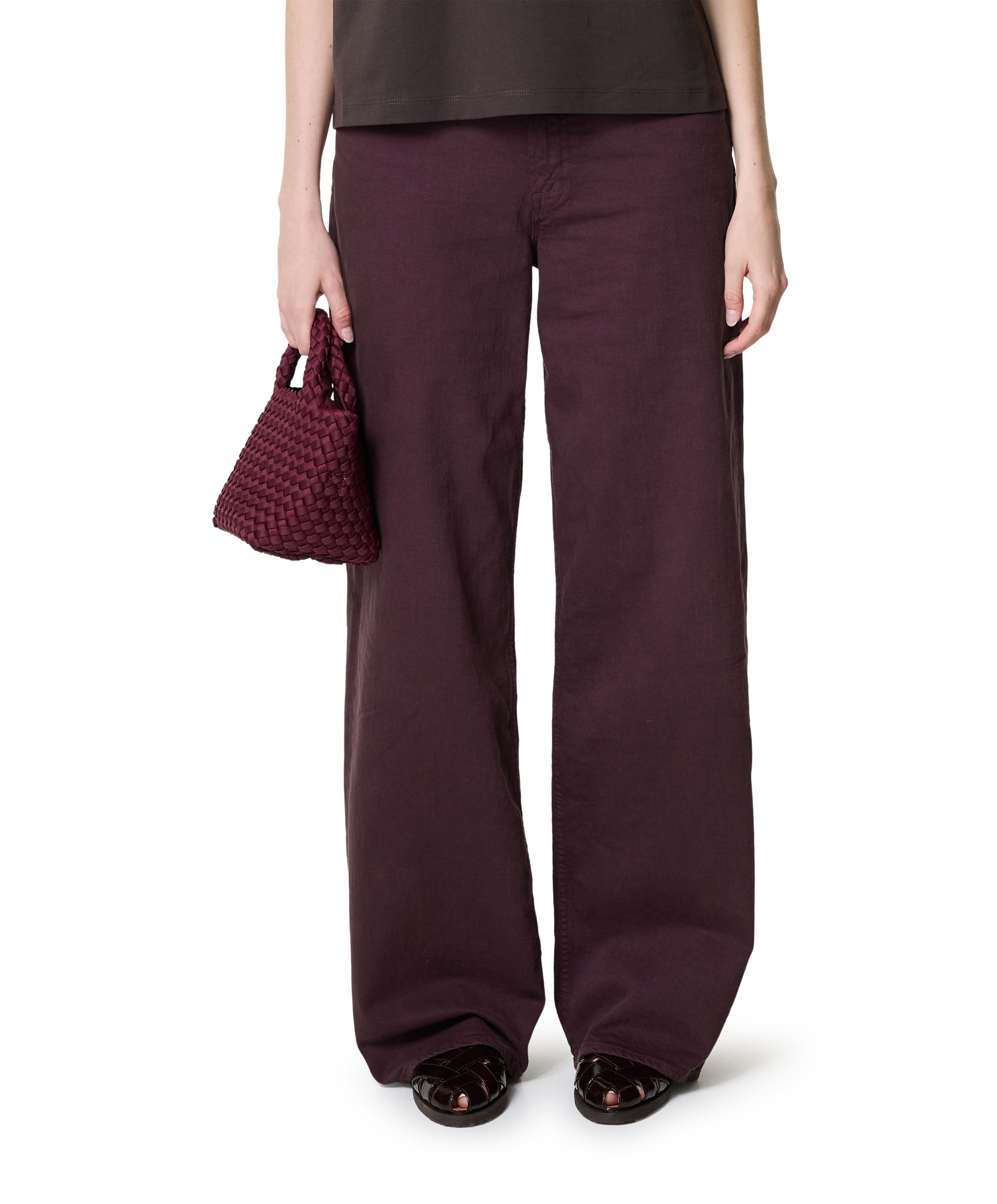 The Rerun ZIP SNEAK dames jeans bordeaux