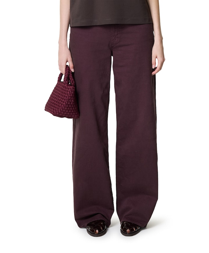 The Rerun ZIP SNEAK dames jeans bordeaux