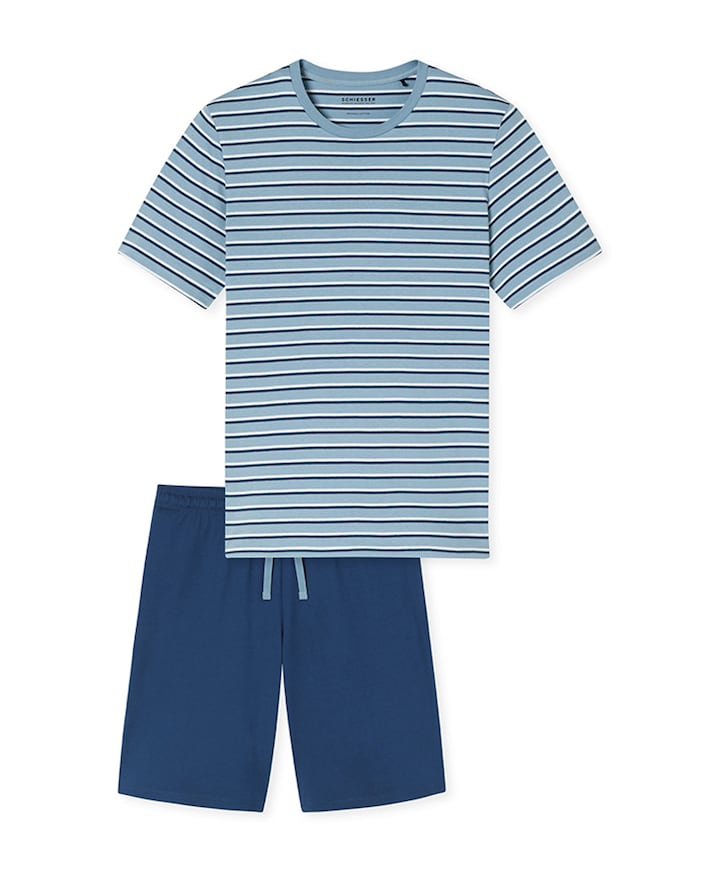 Heren pyjamaset blauw