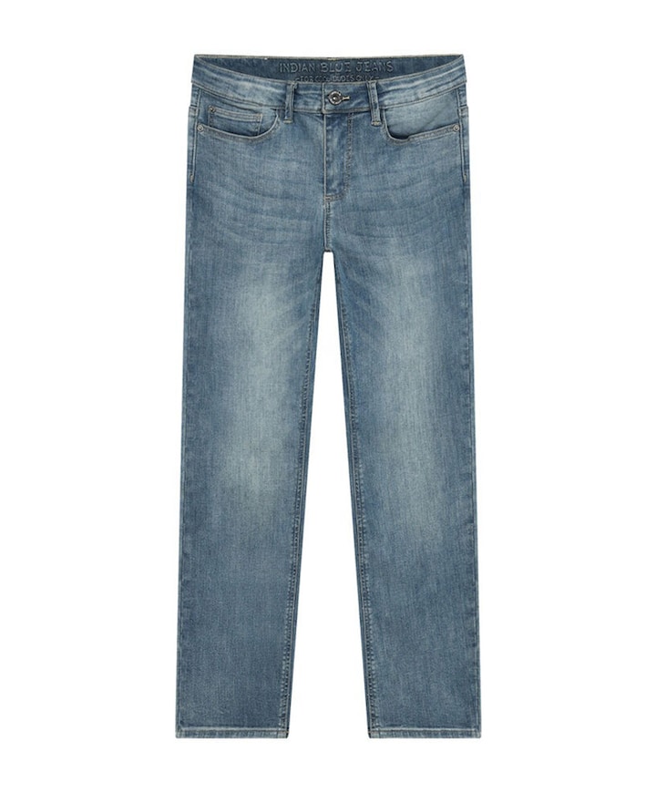 Wide Straight Fit Blue Jeans meisjes jeans blauw