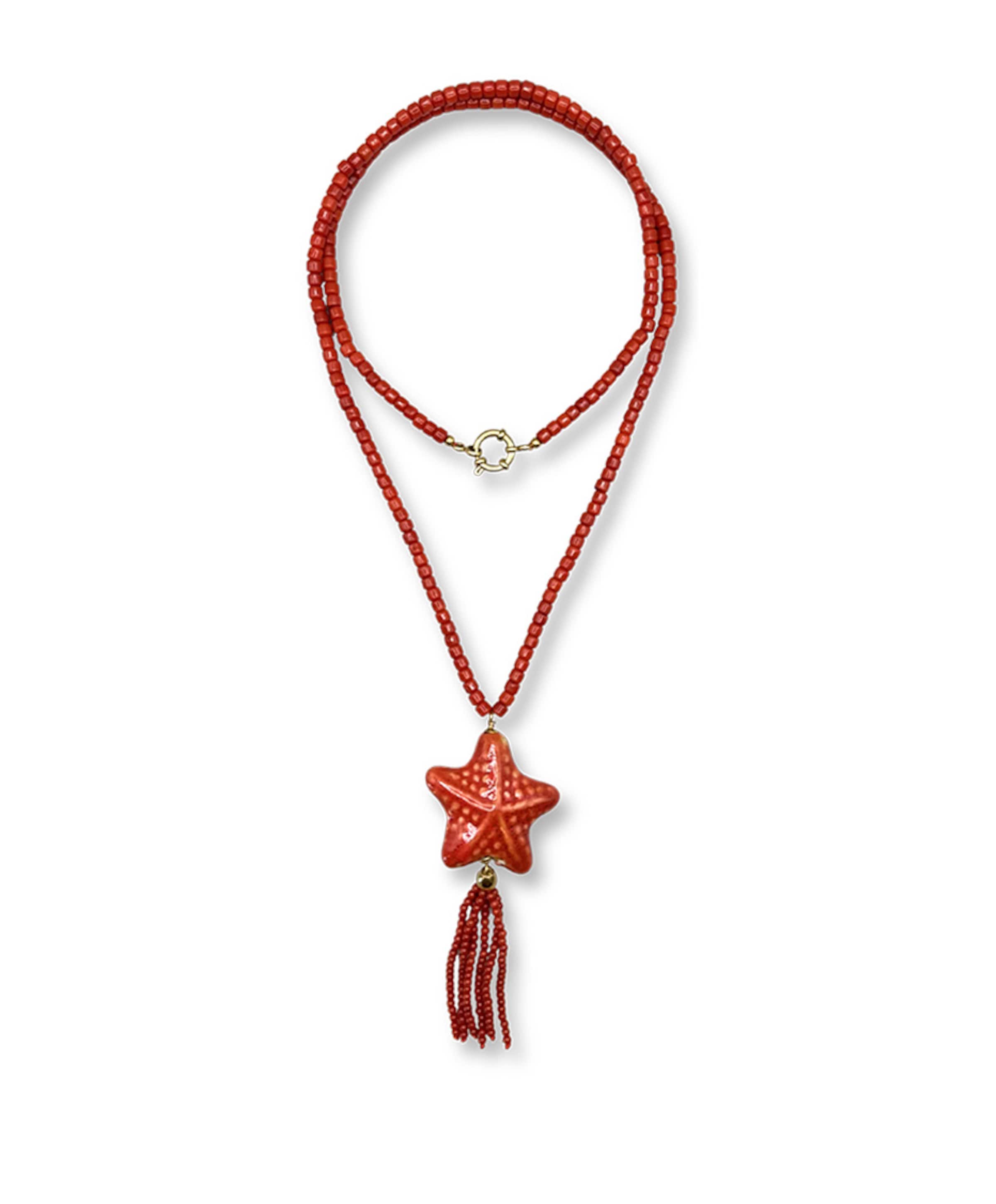 Dames ketting rood