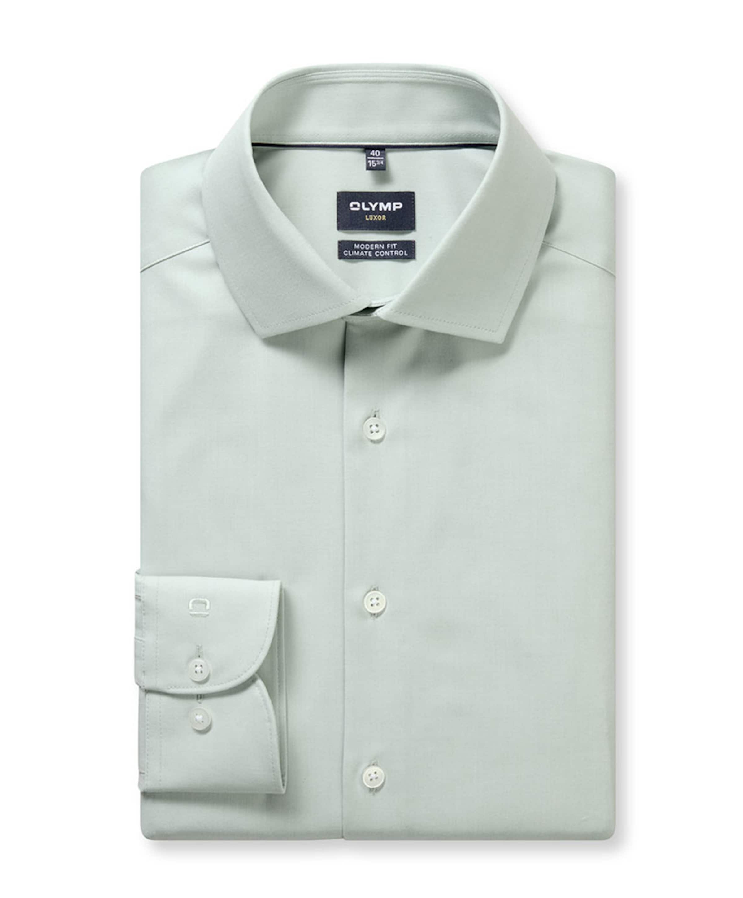 Heren overhemd extra lange mouw groen